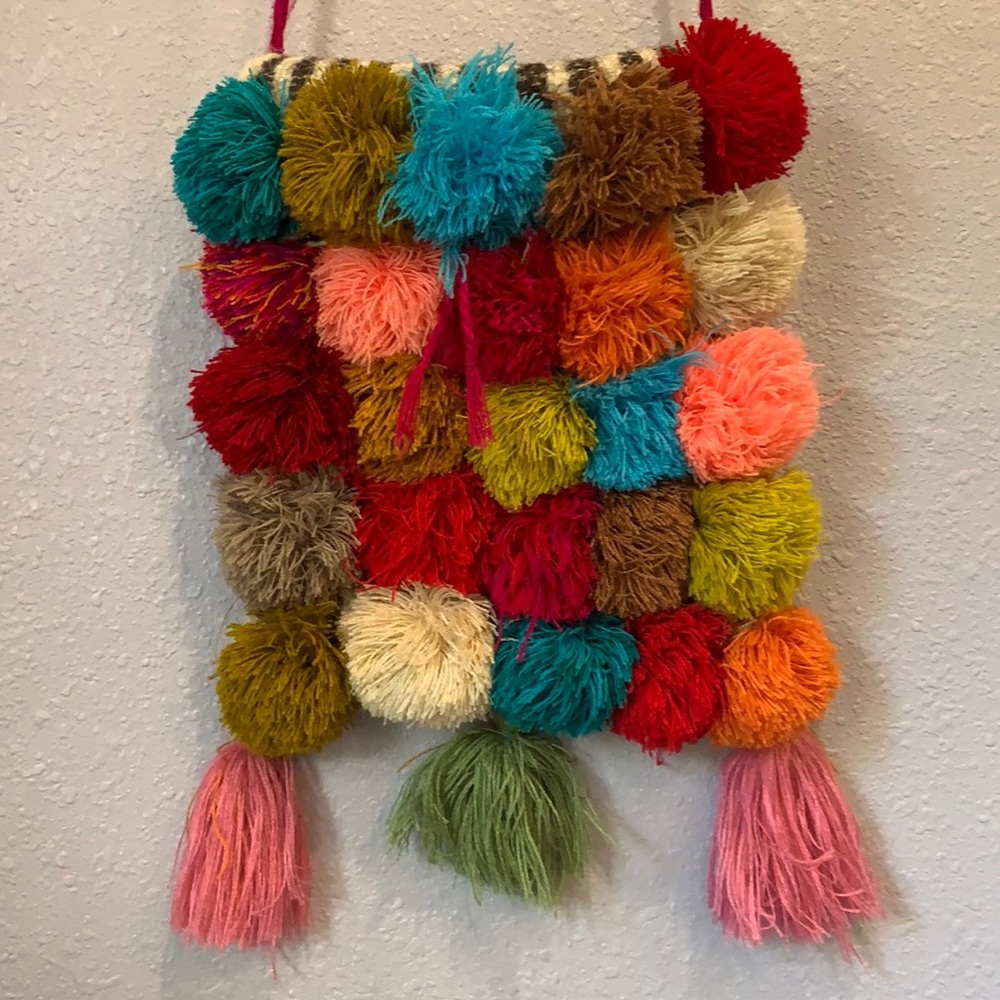 Colorful Pom Pom purse